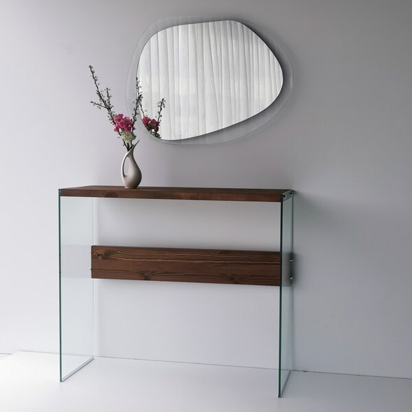 Kalune Design Dekorativní nástěnné zrcadlo Aqua 75x55 cm transparent