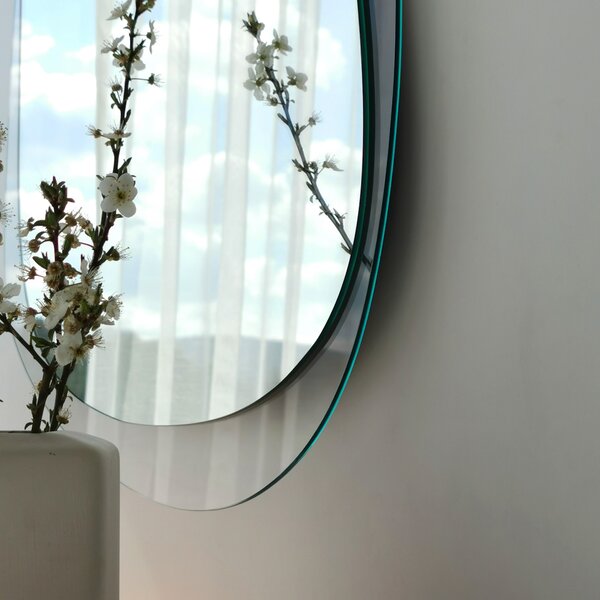 Kalune Design Dekorativní nástěnné zrcadlo Aqua 75x55 cm transparent