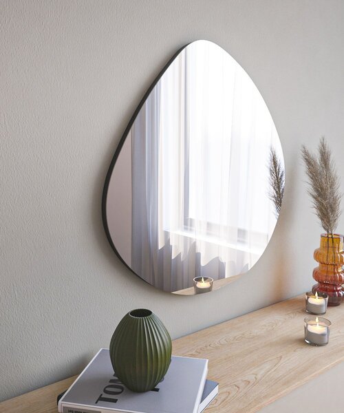 Kalune Design Dekorativní nástěnné zrcadlo Besso 60 cm černé