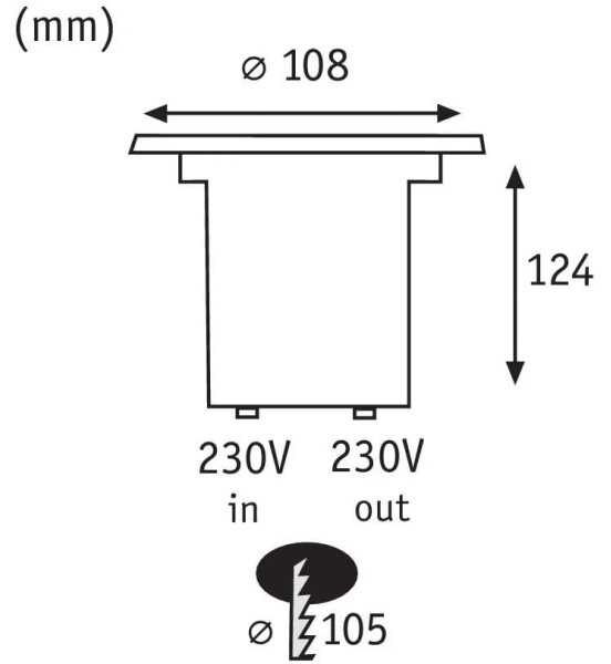 Paulmann 93992 - LED GU10/3,5W IP67 Venkovní zápustné svítidlo SPECIAL 230V