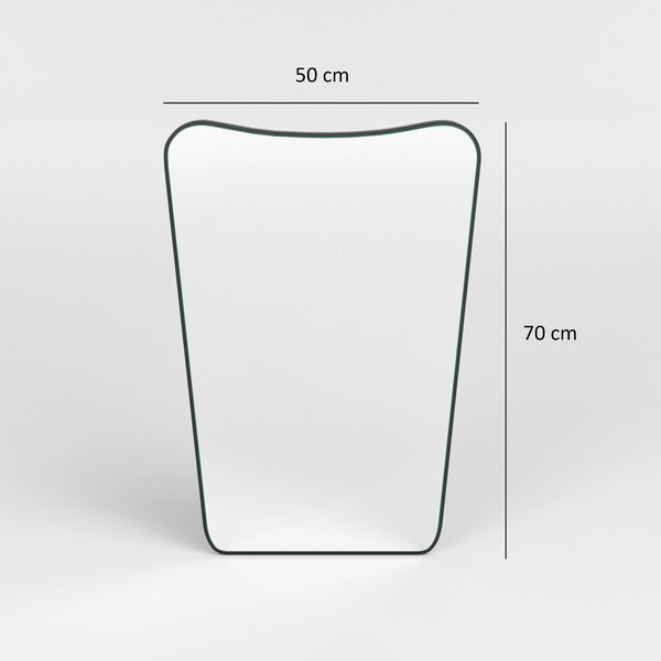 Kalune Design Dekorativní nástěnné zrcadlo Donna 70x50 cm černé