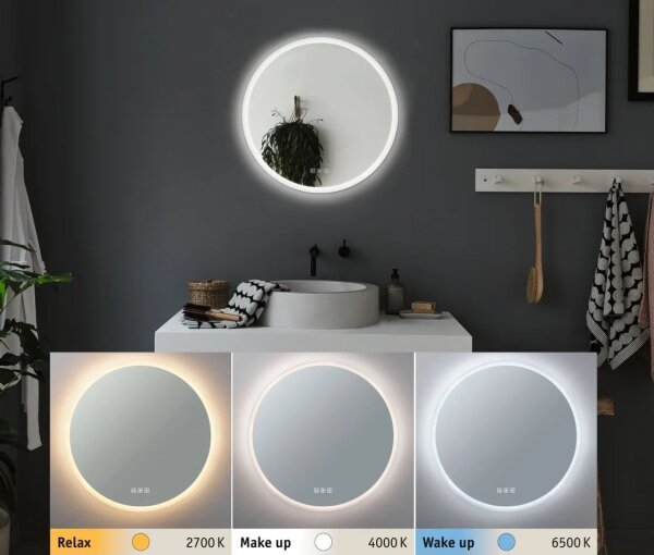 Paulmann 78952- LED/21W IP44 Stmívatelné koupelnové podsvícené zrcadlo MIRA 230V