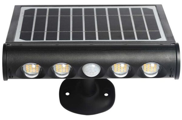 LED Solární nástěnné svítidlo se senzorem LED/8W/3,7V IP65 3000K 4000 mAh