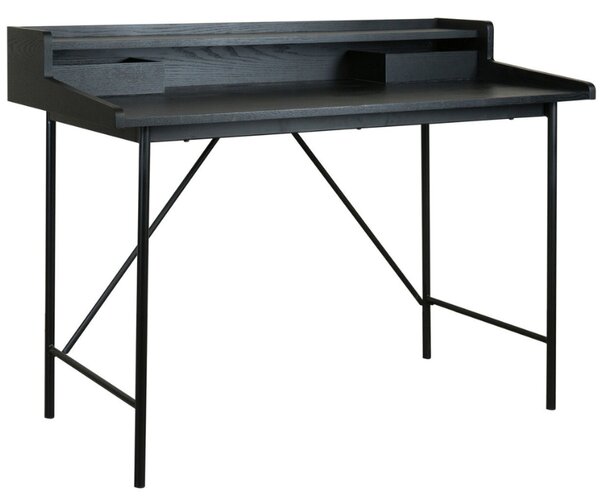 Černý dřevěný psací stůl Quax Hai-No-Ki 120 x 60 cm