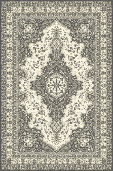 Kusový koberec vlněný Agnella Isfahan Almas Perla Šedý Rozměr: 160x240 cm