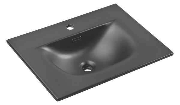 Comad Závěsná skříňka Monako se zápustným umyvadlem 60 cm šedá/dub hamilton