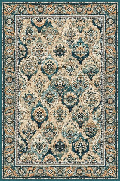 Kusový koberec vlněný Agnella Isfahan Forenza Smaragdový Zelený Rozměr: 300x400 cm