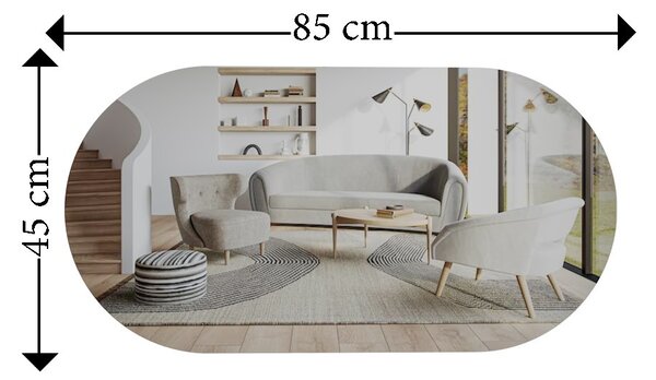 Kalune Design Dekorativní nástěnné zrcadlo Riors 85x45 cm zlaté