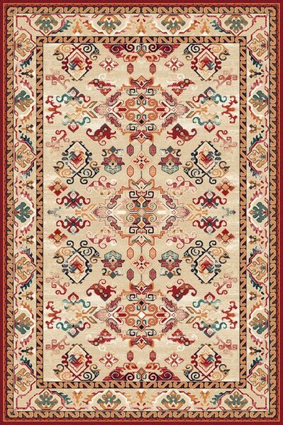 Kusový koberec vlněný Agnella Isfahan Meka Tmavě Béžový Rozměr: 200x300 cm