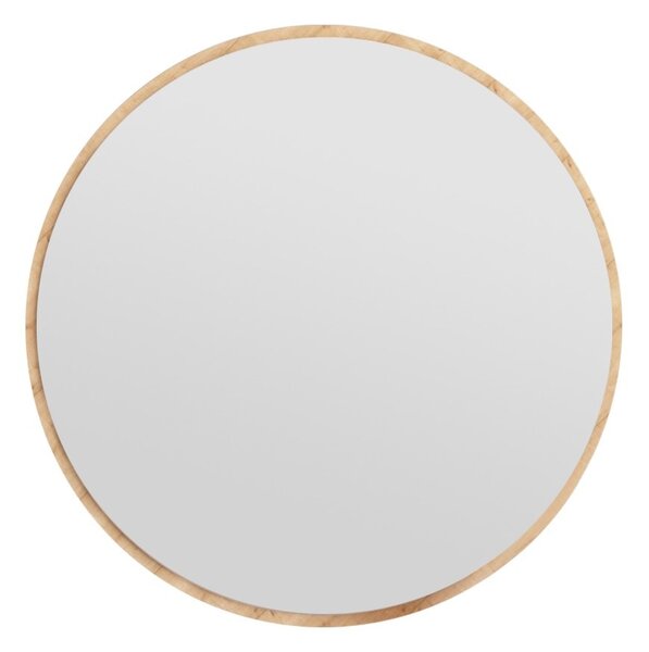 Kalune Design Kulaté nástěnné zrcadlo Ozze 60 cm hnědé