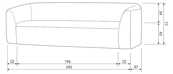 -25 % Dny MOMENTI– WOOOD Pohovka Kargo 240 cm