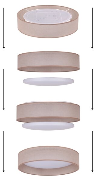 Duolla - LED Stropní svítidlo ROLLER LED/24W/230V pr. 45 cm černá
