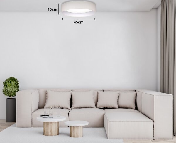 Duolla - LED Stropní svítidlo ROLLER LED/24W/230V pr. 45 cm krémová