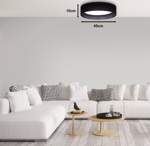 Duolla - LED Stropní svítidlo ROLLER LED/24W/230V pr. 45 cm černá
