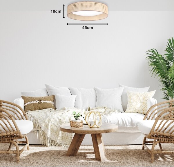 Duolla - LED Stropní svítidlo ROLLER LED/24W/230V pr. 45 cm ratan