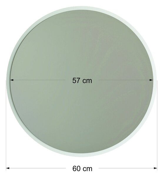 Kalune Design Kulaté nástěnné zrcadlo Ayna 60 cm bílé