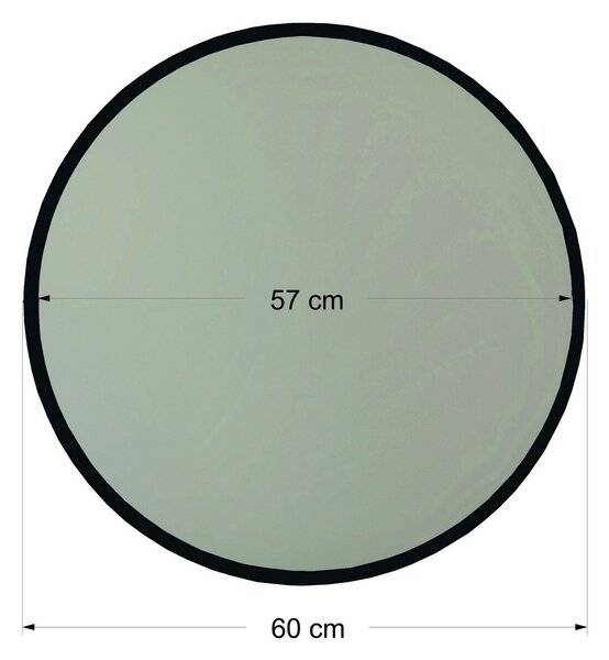 Kalune Design Kulaté nástěnné zrcadlo Ayna 60 cm černé