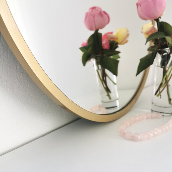 Kalune Design Kulaté nástěnné zrcadlo Lakar 60 cm zlaté
