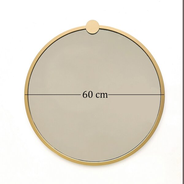 Kalune Design Kulaté nástěnné zrcadlo Lakar 60 cm zlaté