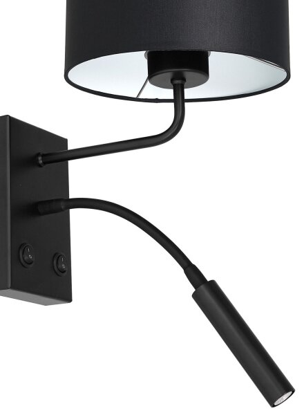 Nástěnná lampa ARDEN 1xE27/60W+1xG9/8W/230V černá/bílá
