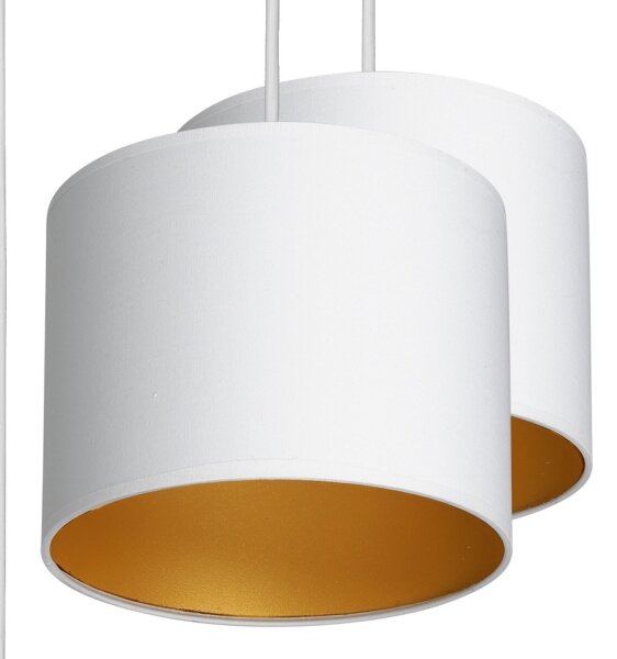 Lustr na lanku ARDEN 5xE27/60W/230V bílá/zlatá