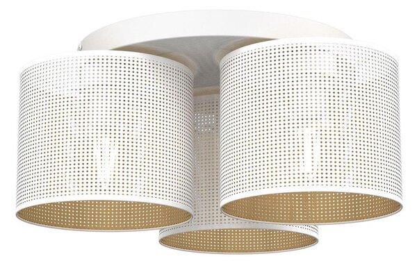 Lustr přisazený LOFT SHADE 3xE27/60W/230V bílá/zlatá