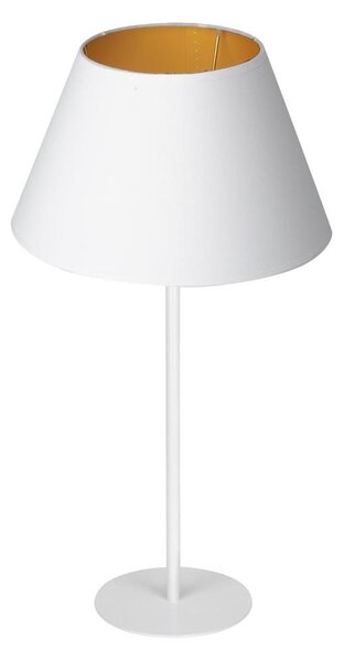 Stolní lampa ARDEN 1xE27/60W/230V pr. 30 cm bílá/zlatá