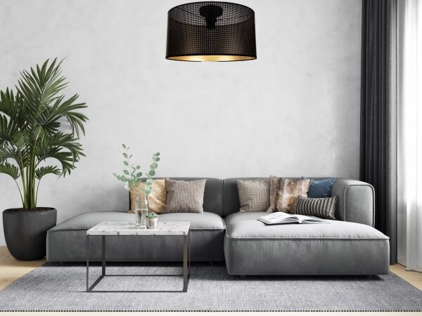 Stropní svítidlo ALDO 1xE27/60W/230V pr. 40 cm černá