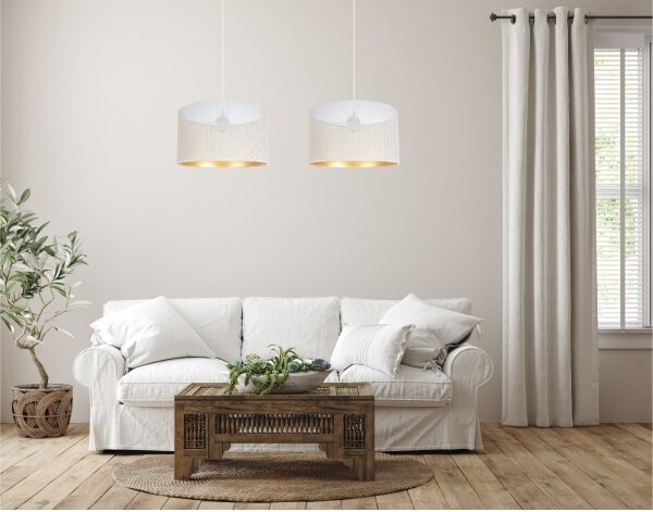 Lustr na lanku ALDO 2xE27/60W/230V bílá