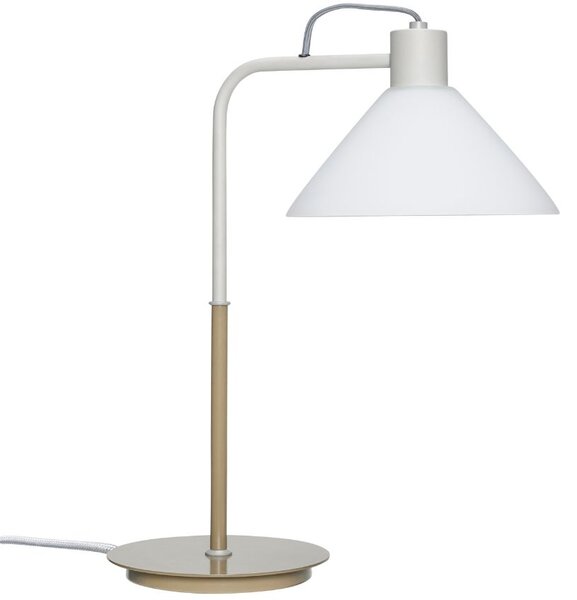 Bílá skleněná stolní lampa Hübsch Santos