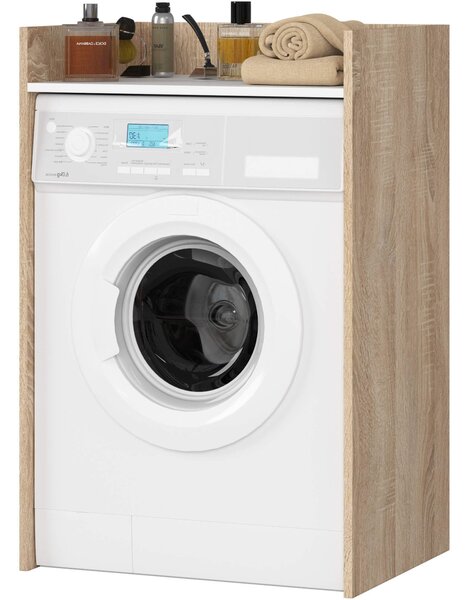 Ak furniture Koupelnová skříňka nad pračku FIN II dub sonoma/bílá