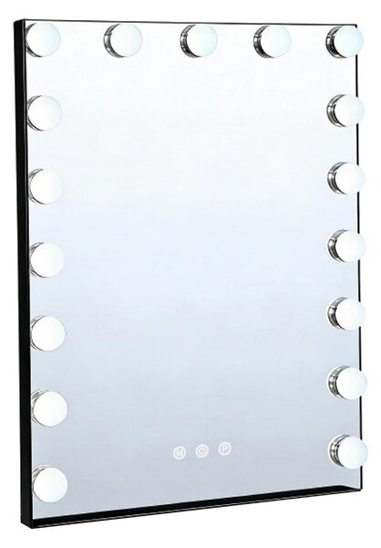 Brilagi - LED Stmívatelné make-up zrcadlo HOLLYWOOD LED/15W/230V 55x70 cm černá