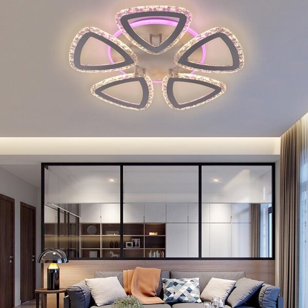 LED RGB Stmívatelný přisazený lustr LED/70W/230V 3000-6500K + DO