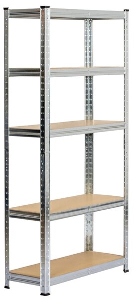 Ak furniture Sada 2 ks kovových regálů REGMET 70x30x154 cm stříbrná