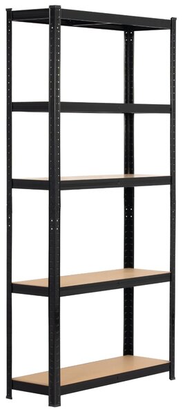 Ak furniture Kovový regál REGMET 90x30x180 cm černý