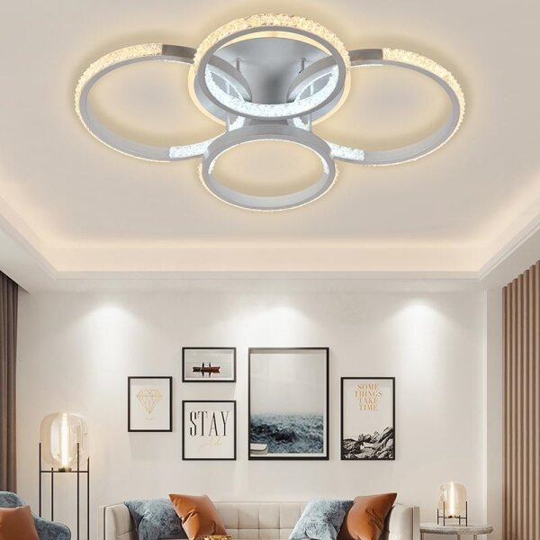 LED Stmívatelný přisazený lustr LED/80W/230V 3000-6500K + DO