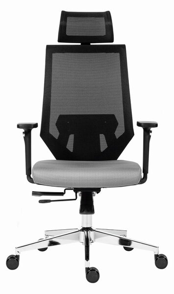 Kancelářská ergonomická židle EDGE NET — síť, šedá, nosnost 150 kg