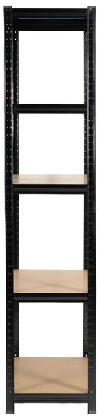Ak furniture Sada 2 ks kovových regálů REGMET 90x40x180 cm černá