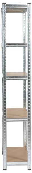 Ak furniture Sada 2 ks kovových regálů REGMET 90x30x180 cm stříbrná