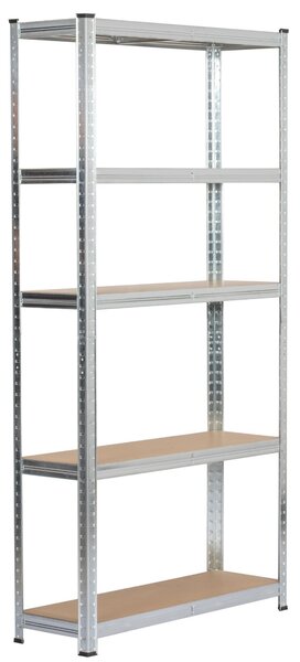 Ak furniture Sada 2 ks kovových regálů REGMET 90x30x180 cm stříbrná