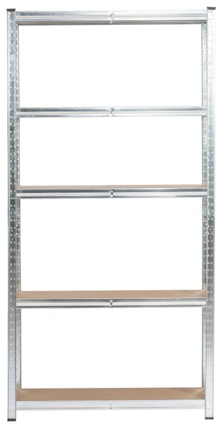 Ak furniture Sada 2 ks kovových regálů REGMET 90x30x180 cm stříbrná