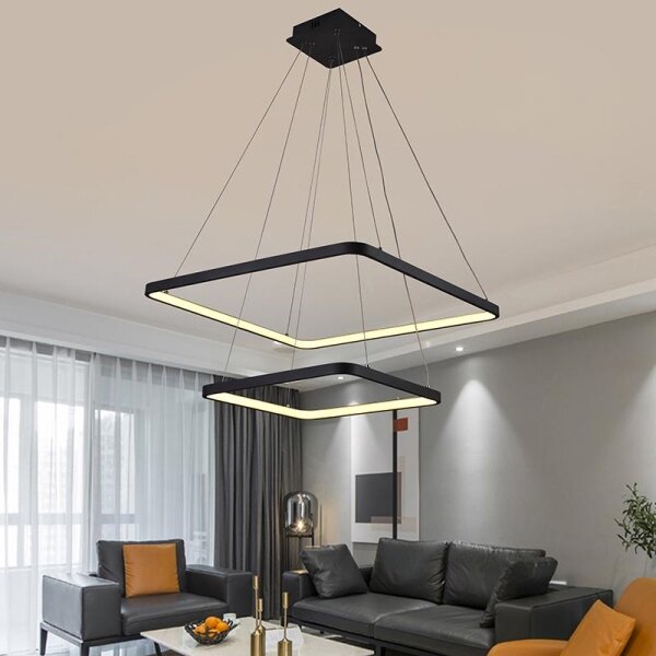 LED Stmívatelný lustr na lanku LED/90W/230V 3000-6500K + DO