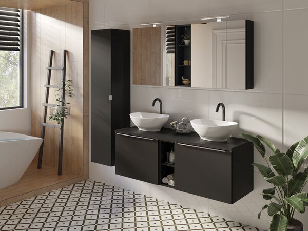 Comad Koupelnová skříňka závěsná horní Santa Fe Black 20 černá