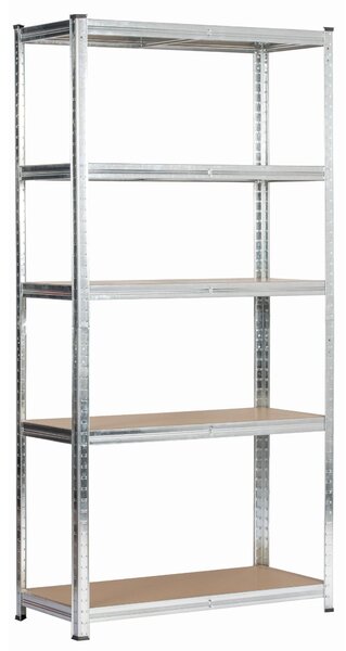 Ak furniture Sada 2 ks kovových regálů REGMET 90x40x180 cm stříbrná