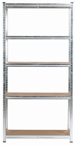 Ak furniture Sada 2 ks kovových regálů REGMET 90x40x180 cm stříbrná