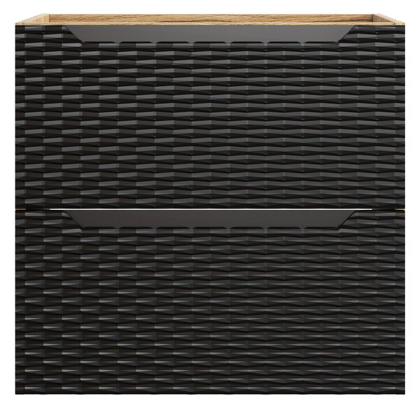 Comad Koupelnová skříňka pod umyvadlo Ocean Black 60 černá/dub olejovaný