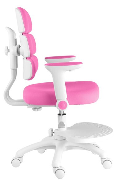 Dětská rostoucí židle Neoseat KIDDY THREE — látka, tmavě růžová