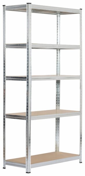 Ak furniture Sada 2 ks kovových regálů REGMET 90x40x180 cm stříbrná
