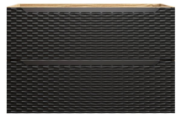 Comad Koupelnová skříňka pod umyvadlo Ocean Black 90 černá/dub olejovaný