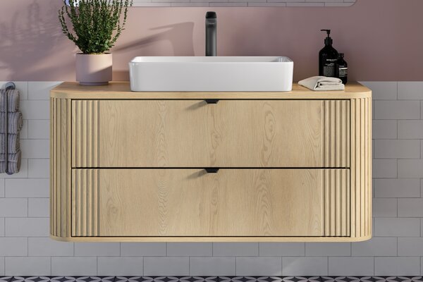 Comad Koupelnová skříňka s deskovým umyvadlem SET-OVC B CREMONA 120 dub cremona